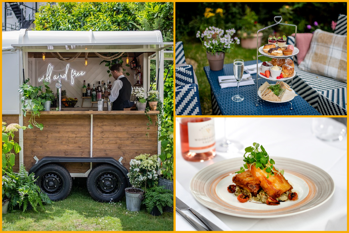 horse box bar, afternoon tea, feta parcels